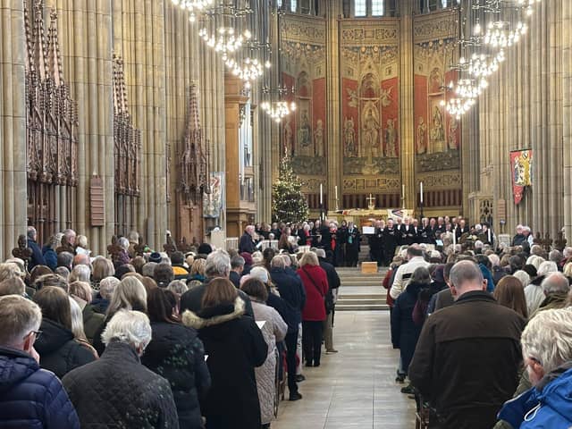 The annual Carol Concert is held at the stunning Lancing College Chapel