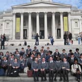 St Richard's pupils outside the British Museum