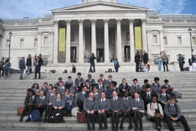 St Richard's pupils outside the British Museum