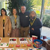 Specialist burns nurses from Queen Victoria Hospital NHS Foundation Trust with Haskins Snowhill Garden Centre Manager
