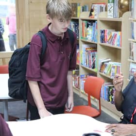 Children’s Laureate Patrice Lawrence visited Robertsbridge Community College