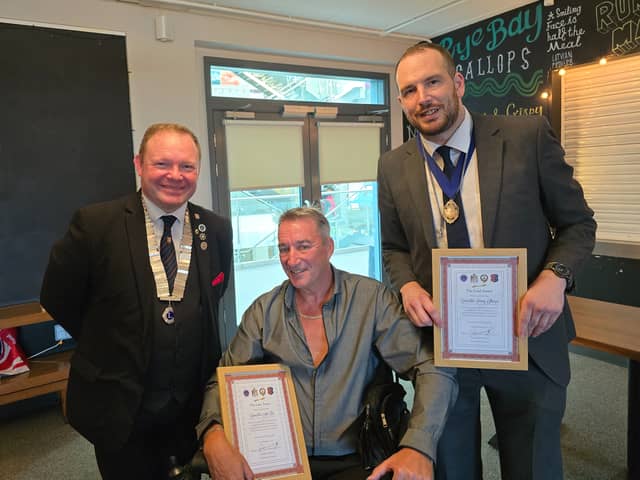 Platinum Champion Lord Brett McLean with Bexhill-on-Sea Town Councillor John Lee and Vice Chairman of Rother District Council Cllr Jimmy Stanger 