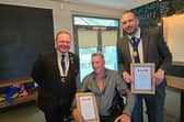 Platinum Champion Lord Brett McLean with Bexhill-on-Sea Town Councillor John Lee and Vice Chairman of Rother District Council Cllr Jimmy Stanger 