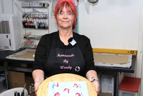Wendy with some homemade bath bomb sharks. You can see them being made in a short film - see link in story