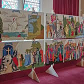 Hastings Embroidery on display at Hastings Town Hall