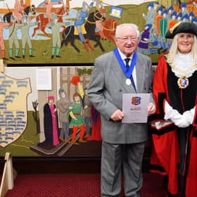 Alan Hustwayte and Mayor of Hastings, Cllr Paula Warne