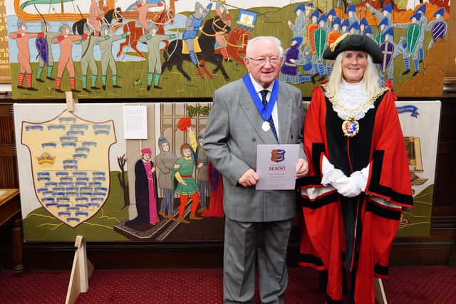 Alan Hustwayte and Mayor of Hastings, Cllr Paula Warne