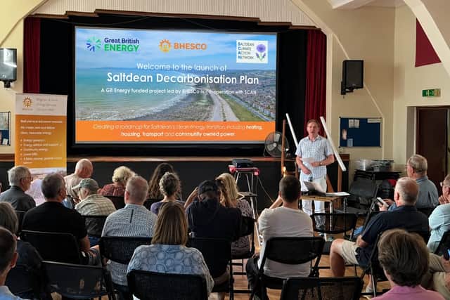 Saltdean residents at the presentation of the final Decarbonisation Action Plan, St Nicholas Church Hall, July 2026