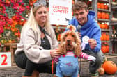 Presenter James Gaffney with contest entrant 