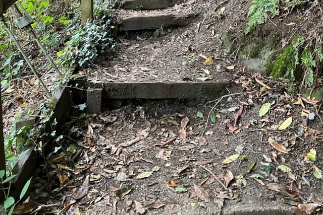 Steps descending to the valley