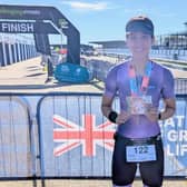 Hayley Plummer after winning her age group at the British Duathlon World Championship qualifying event at Thruxton