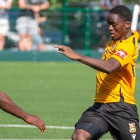 Ade Adeyinka scored and picked up the Three Bridges man of the match award