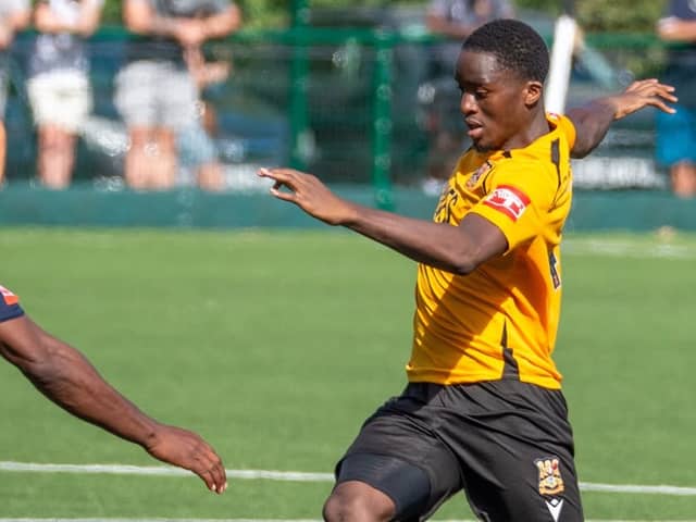Ade Adeyinka scored and picked up the Three Bridges man of the match award