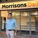 Chris outside the now closed Horley Post Office