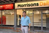 Chris outside the now closed Horley Post Office