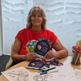 Head of Patient and Family Support, Ella Williams, getting ready for Dia de los Muertos.