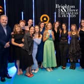 Shorter please
The Young Friends Kindergarten team proudly collects their award at the Brighton & Hove Business Awards.