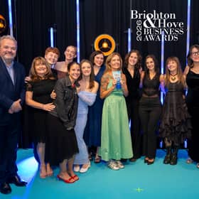 Shorter please
The Young Friends Kindergarten team proudly collects their award at the Brighton & Hove Business Awards.