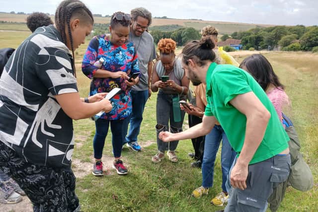 Commissioned writers on a ranger led walk