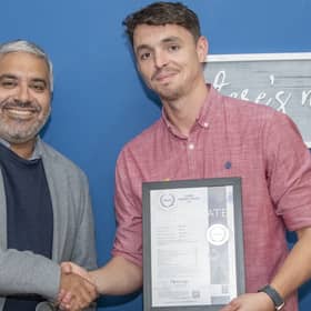 Jamie Braganza, Anavo’s founder (left) and Alex Mendonca, home manager at Lindridge (right)
