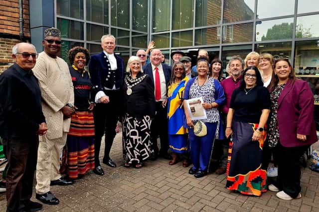 Present at the launch of this year's Black History Month at Crawley Museum