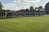 Rye 1st XV, 2nd XV and Bromley join in a minutes silence for Jim Buttery