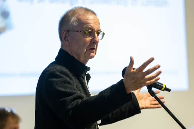 Professor Tim Lang, keynote speaker at the recent Chichester Food Security Conference (photo courtesy of Paul Gonella)