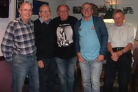 Windmill GG line up before the start of the match - L to R Graham Daniels, Mick Holmwood, Clive Thompson, Kevin Tunstall, Paul Jobbins