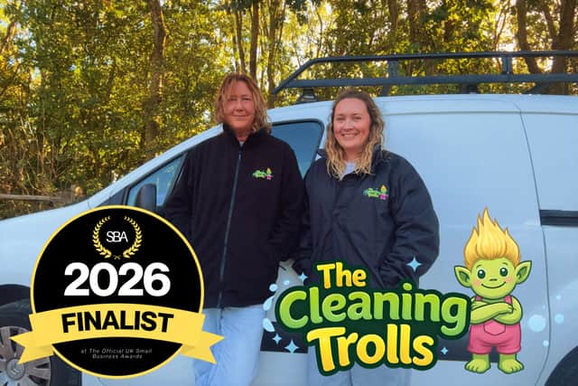 Paula Greenhalf and Samantha Greenhalf from The Cleaning Trolls, official finalists in the UK Small Business Awards 2026.