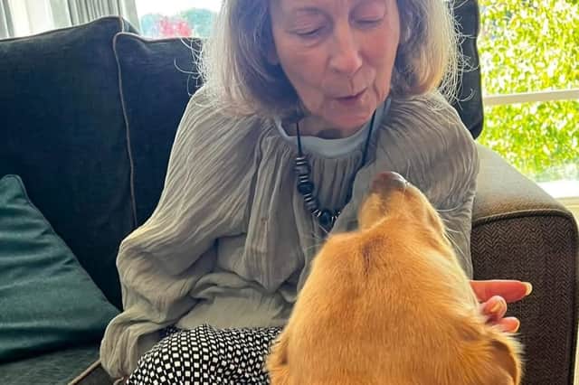 Annette with Jessie the PAT dog