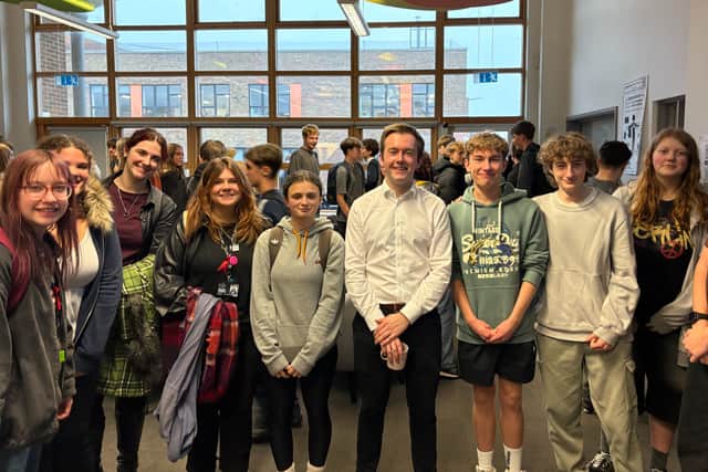 Tom Rutland MP at Sir Robert Woodard Academy sixth form