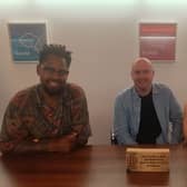 Left to right Bud Johnston founder of Brighton based sustainability consultancy BOXLESS Adam Stafford CEO of Fresh Egg Mica Janiv Regenerative Business Guide and B Corp Lead at BOXLESS