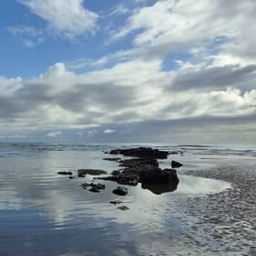 The glorious beach walk at Galley Hill!