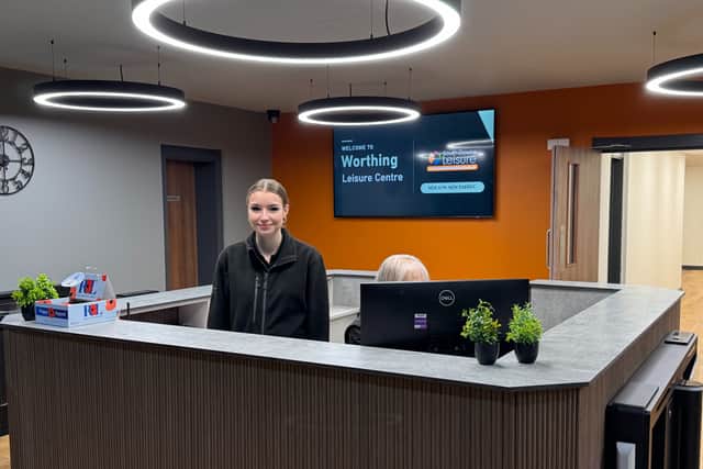 A friendly welcome at the new reception of Worthing Leisure Centre