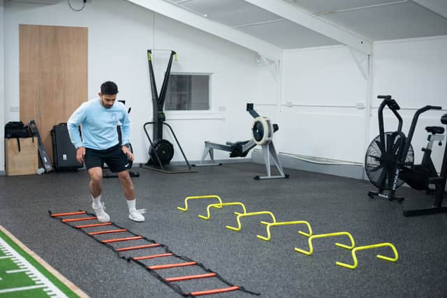 coach doing agility