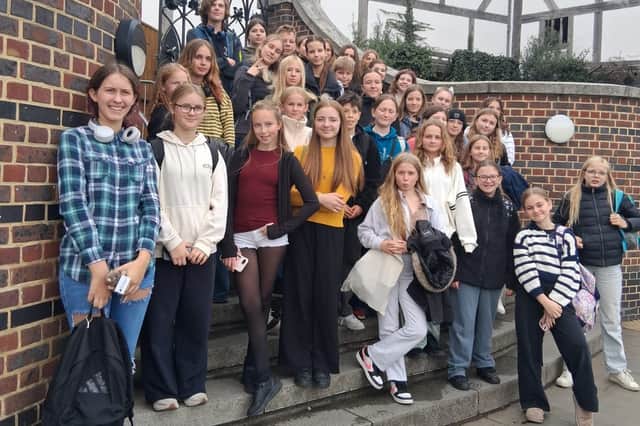 British and German students travelled to London's Globe Theatre