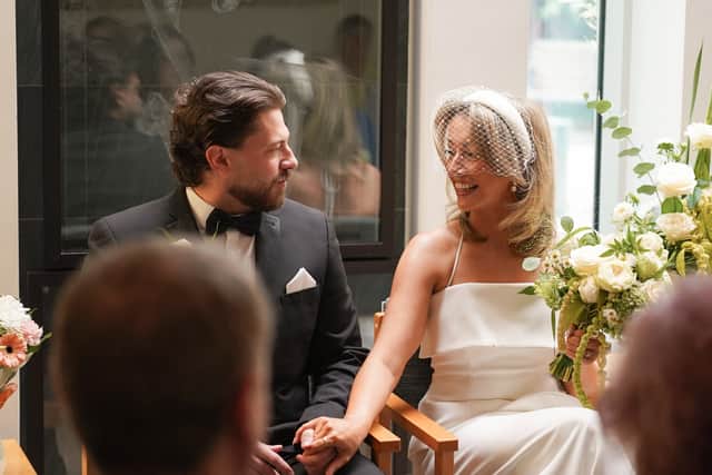 A beautiful wedding blessing takes place for a family member of a patient at St Barnabas House, creating lasting memories.