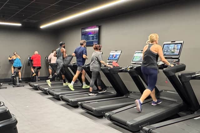 Customers enjoying the new cardio equipment on the opening day of Worthing Leisure Centre's transformed gym.