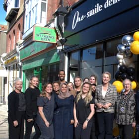 Alison Griffiths MP joins staff and guests to celebrate the official opening of One Smile Dental, a new NHS dental practice in Beach Road, Littlehampton.
