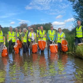 Final Straw Foundation & Western Sussex Rivers Trust Volunteers coming together on the River Lavant 