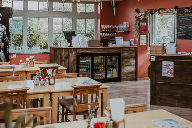 Breakfast, Lunch, coffee and cakes available from the Conservatory Cafe at Merriments