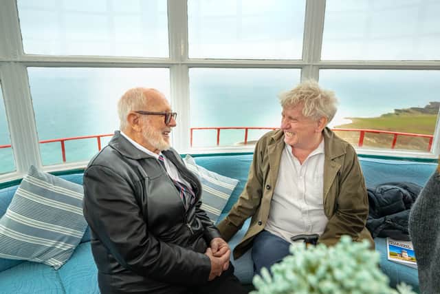 Owner David Shaw with architect Dominic Cullinan inside the Lantern Room