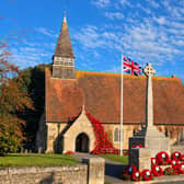 Selsey War Memorial outside St Peter's Church 