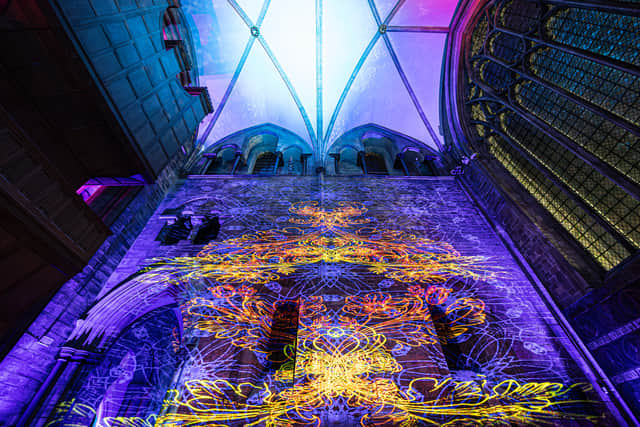Luxmuralis Light Experience at Chichester Cathedral