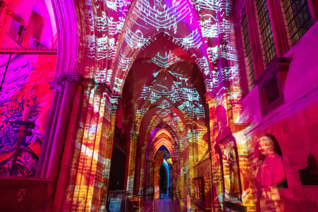 Luxmuralis Light Experience at Chichester Cathedral