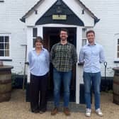 Staff at The Horse and Groom - from left to right, Sophie, Ben and Toby