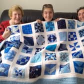 Sanditon Quilters getting ready for the upcoming quilt show at St Marks, Little Common.