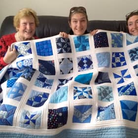 Sanditon Quilters getting ready for the upcoming quilt show at St Marks, Little Common.