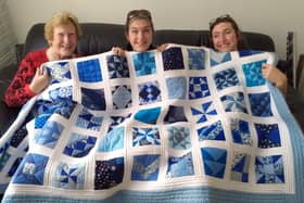 Sanditon Quilters getting ready for the upcoming quilt show at St Marks, Little Common.