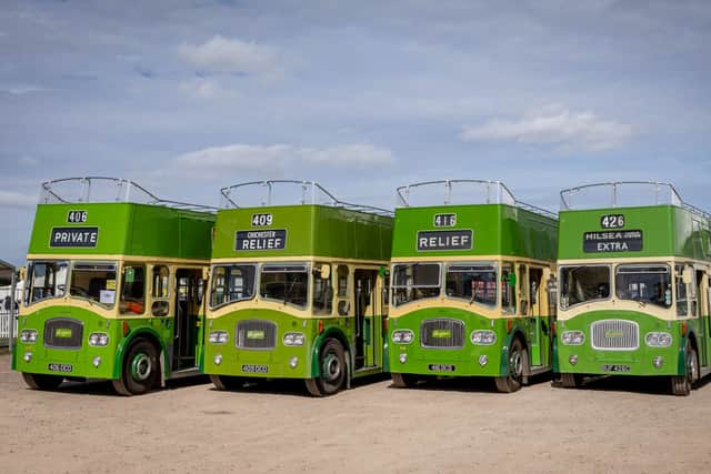 Vintage buses at Goodwood Revival